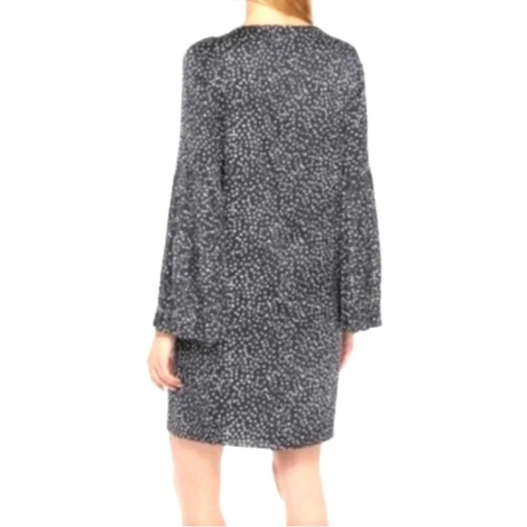 The Limited Pleated Sleeve Dress Brush Dot Navy Size 8 Feminine Polka dot NWT - Picture 2 of 14